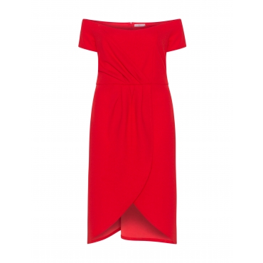 High-Low-Cocktailkleid mit Drapierung 