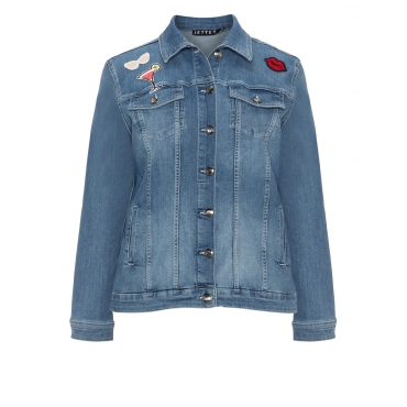 Jeansjacke mit Patches 