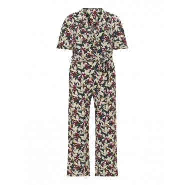 Jersey-Jumpsuit in Wickeloptik 