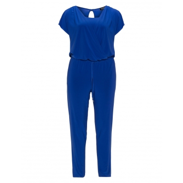 Jersey-Jumpsuit in Wickeloptik 
