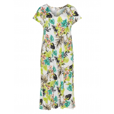 Jersey-Maxikleid mit Blumen-Print 