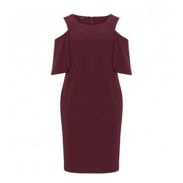 Jersey-Shirtkleid mit Cold-Shoulder 
