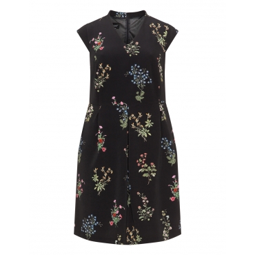 Kleid mit Blumen-Print und Faltenrock 