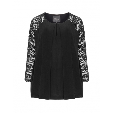 Longsleeve mit Spitzenärmeln 