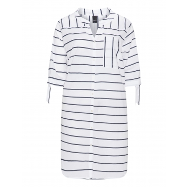 Maritime Streifen-Bluse mit Brusttasche 