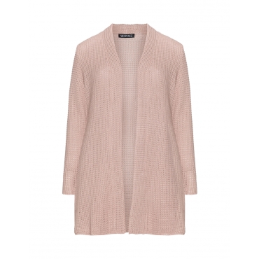 Offene Baumwollmix-Strickjacke 