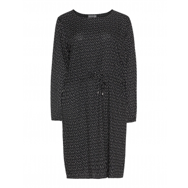 Print-Kleid mit Tunnelzug in der Taille 
