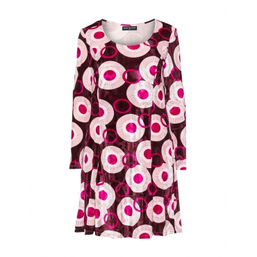 Samtkleid mit Kreismuster 