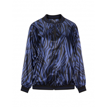 Satinblouson im Streifen-Design 