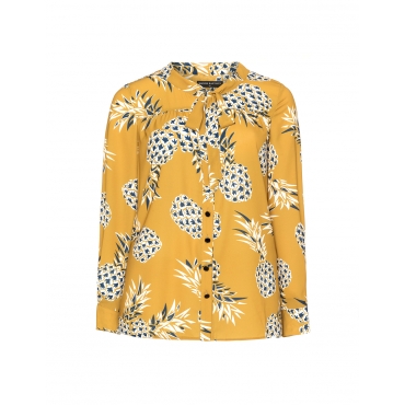 Schluppenbluse Tiffany mit Ananas-Print 