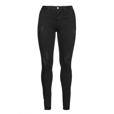 Skinny Fit Jeans mit hohem Bund 