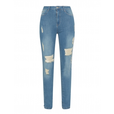 Skinny Jeans im Used- und Destroyed-Look 