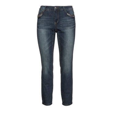 Slim Fit Jeans mit Pailletten 