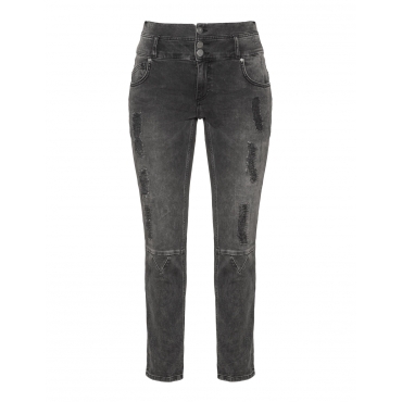 Straight Cut Jeans mit Destroyed-Details 