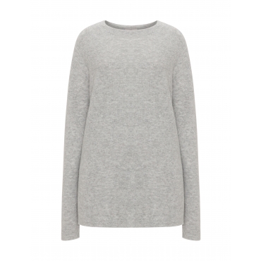 Strickpullover mit U-Boot-Ausschnitt 