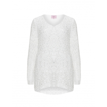 Strickshirt mit Pailletten 