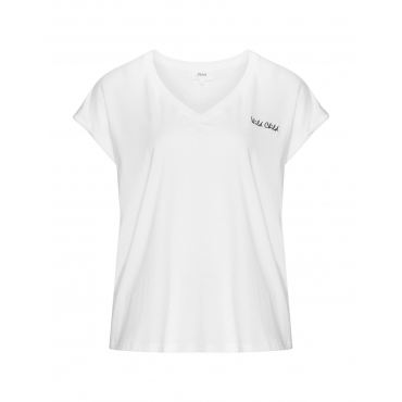 T-Shirt mit Stickerei-Aufschrift 