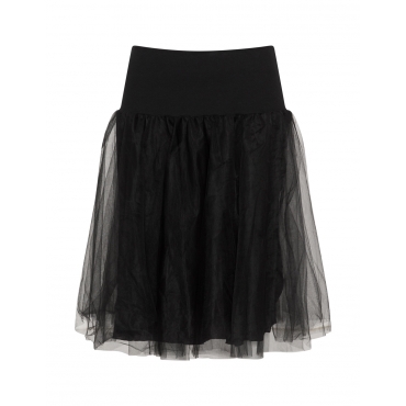 Tüllrock mit breitem Strickbund 