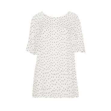 Viskose-Bluse mit Schmetterlingsärmeln 