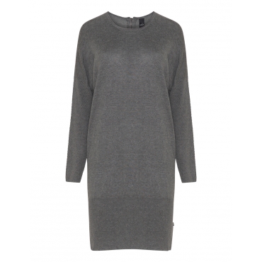 Weiches Strickkleid mit breitem Rippsaum 