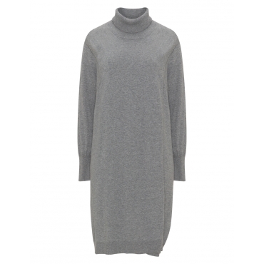 Zweilagiges Strickkleid mit Lurex 