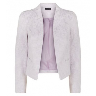 Lilac Boucle Crop Jacket 