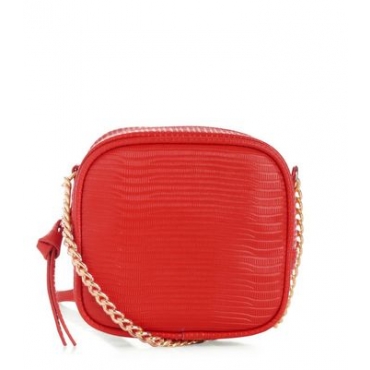 Rote rechteckige Umhängetasche 