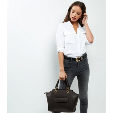 Schwarze Bowlingtasche mit Einsatz und Schlangenmuster 