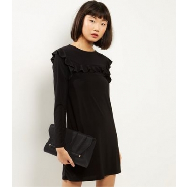 Schwarze, plissierte Clutch 