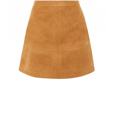 Tan Suedette Mini Skirt 