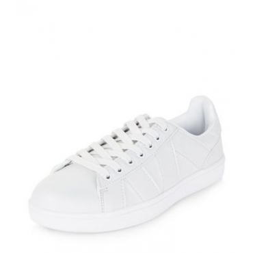 Teenager – Weiße Kunstledersneaker 