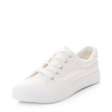 Weiße Plimsolls zum Schnüren für Teenager 