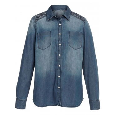 Jeansbluse Emilia Lay blau 