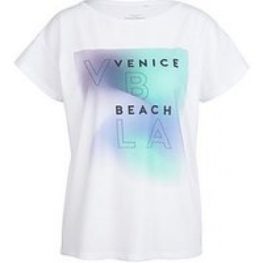 Rundhals-Shirt Venice Beach weiss 