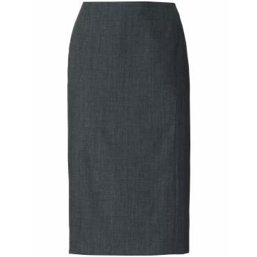 Schmal geschnittener Rock in reiner Schurwolle Basler grau 