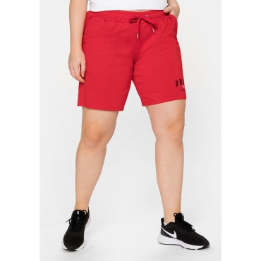 Bermudas aus Funktionsmaterial, mit kleinem Print, rot, Gr.40-58 