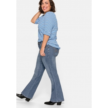 Bootcut-Jeans in 5-Pocket-Form, mit Used-Effekten, blue Denim, Gr.20-116 