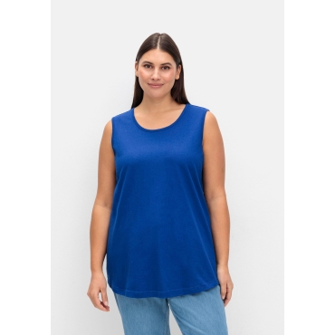 Doppelpack Tops in leichter A-Linie, royalblau+pink, Gr.40-56 