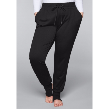 Funktionsyogahose mit Fersenaussparung, schwarz, Gr.44-58 