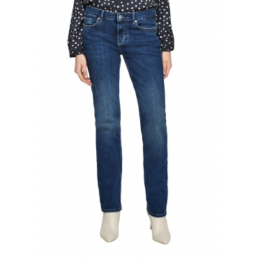Gerade Jeans im Used-Look, Five-Pocket-Form, blue Denim, Gr.40-48 
