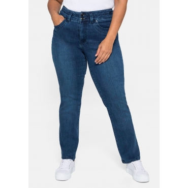 Gerade Jeans in Curvy-Schnitt MANUELA, dark blue Denim, Gr.40-58 