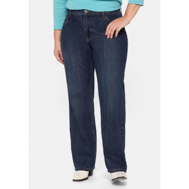 Gerade Jeans in 5-Pocket-Form, aus reiner Baumwolle, dark blue Denim, Gr.40-58 
