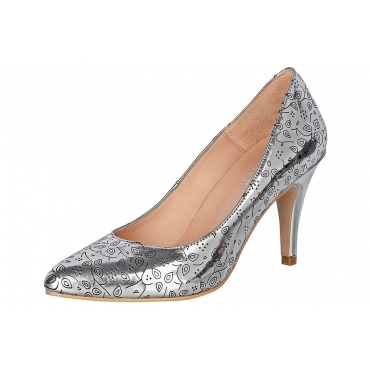 Große Größen: Pumps, silberfarben