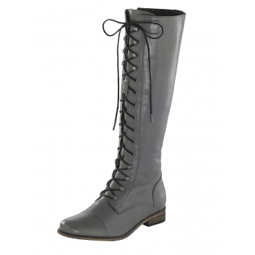 Große Größen: Schnürstiefel, grau, Gr.35-42 