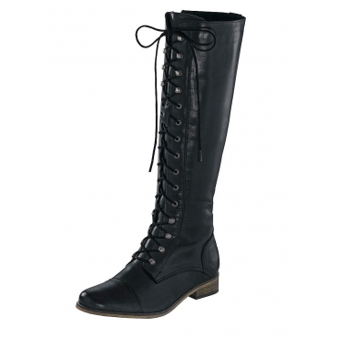 Große Größen: Schnürstiefel, schwarz, Gr.35-42 