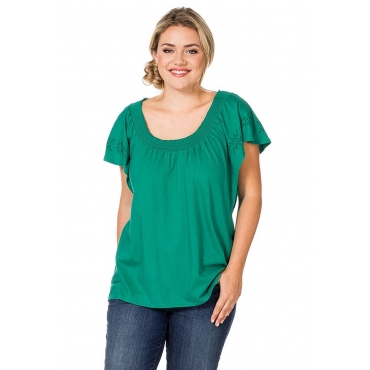 Große Größen: sheego Casual Shirt mit modischen Fledermausärmeln, grün, Gr.40/42-56/58 
