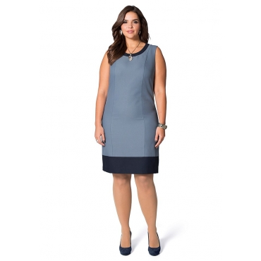 Große Größen: sheego Class Figurbetontes Kleid, blau, Gr.40-58 