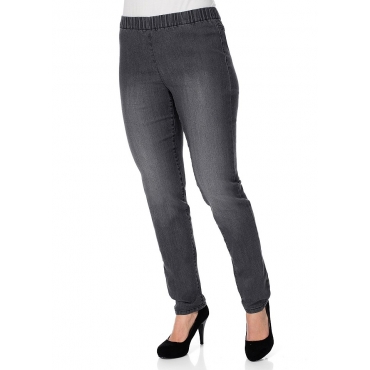 Große Größen: sheego Denim Jeansleggings mit leichter Waschung, grey Denim, Gr.40-58 