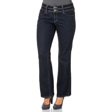 Große Größen: sheego Denim Stretch-Jeans mit Used-Waschung, blue black, Gr.40-58 