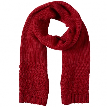 Große Größen: TOM TAILOR Schal »cable knit scarf«, Scooter red, Gr.OneSize-OneSize 